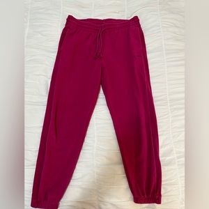 Aritzia Pink Sweatpants (Terry Fleece)
